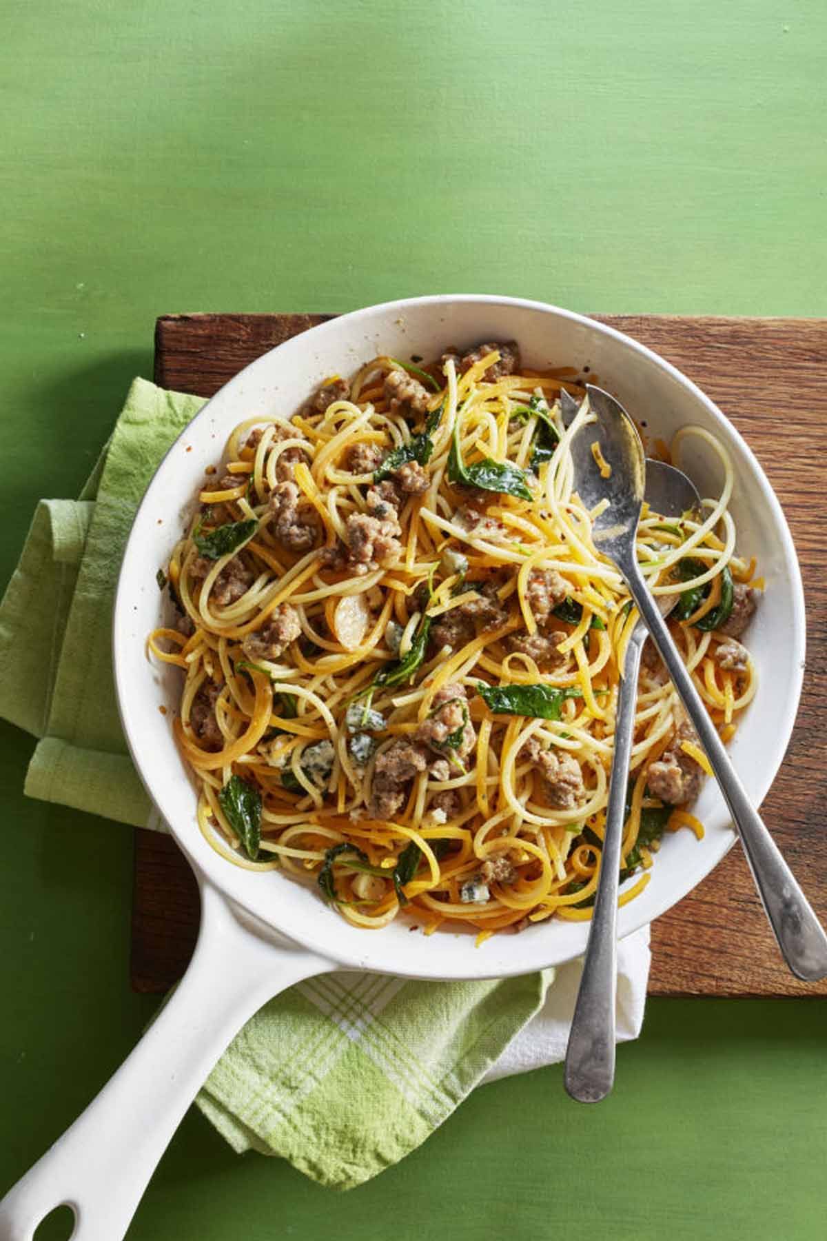 17 Romantic Dinner Ideas For Two Make Easy Romantic Dinner Recipes At   Butternut Squash Spaghetti Sausage Sage 